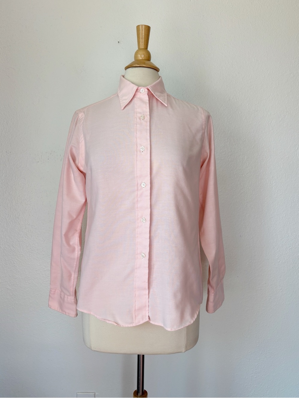 Vintage 80s Pink LL Bean Oxford Shirt Preppy Coastal Grandma Blouse